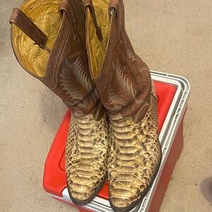 Tony Lama Brown and Tan Boots